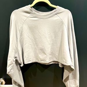 Light grey cropped sweatshirt